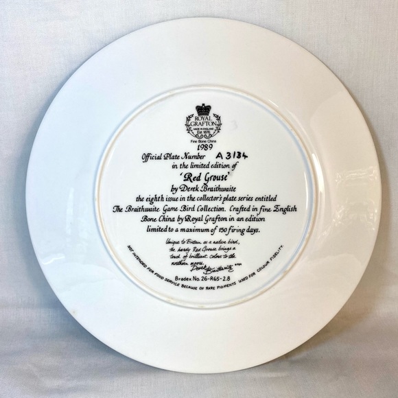 NIB The Braithwaite Game Bird Plate Collection - Red Grouse by Derek Braithwaite - Picture 4 of 15